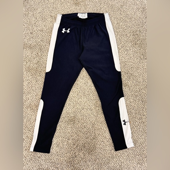 Under Armour Kids' Black and White Athletic Pants Y XL - Picture 1 of 6